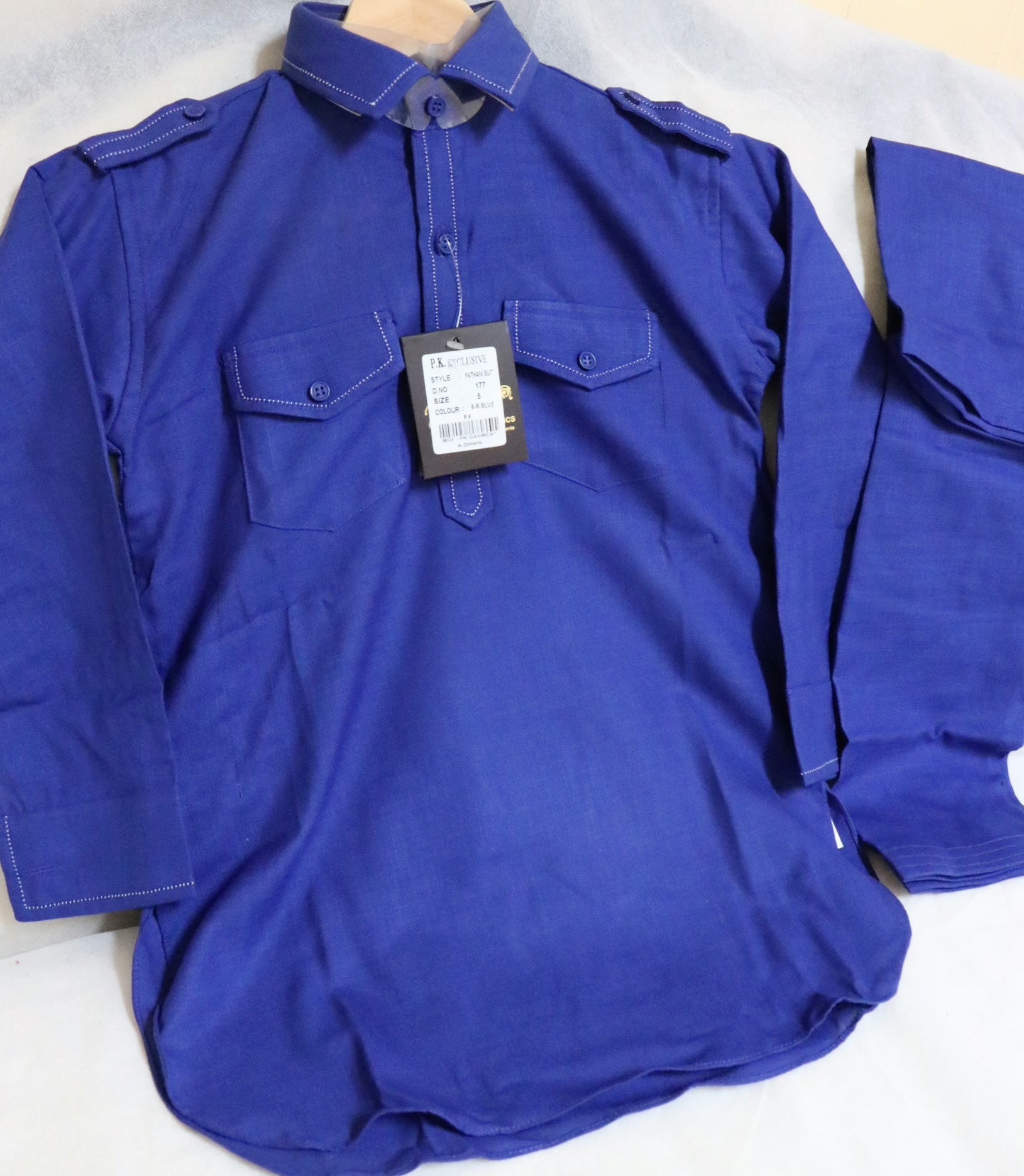 Royal blue pathani online suit