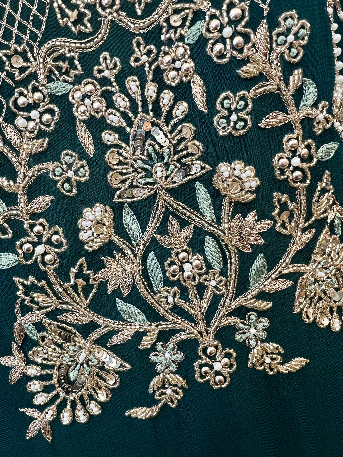 Emerald green sharara suit