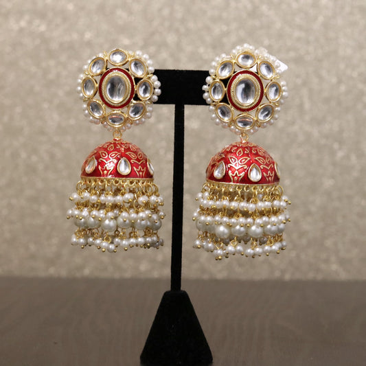 Red pearl jumka