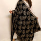 Black velvet sequence shawl