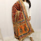 Multi colored raw silk mirror and lace work dupatta