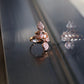Leaf designs rose gold ring