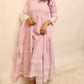 Light Lavender cotton chikankari gown set