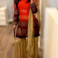 Light weight orange sharara suit