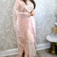 Heavy duppata peach three piece