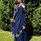 Designer dupatta navy blue lehenga