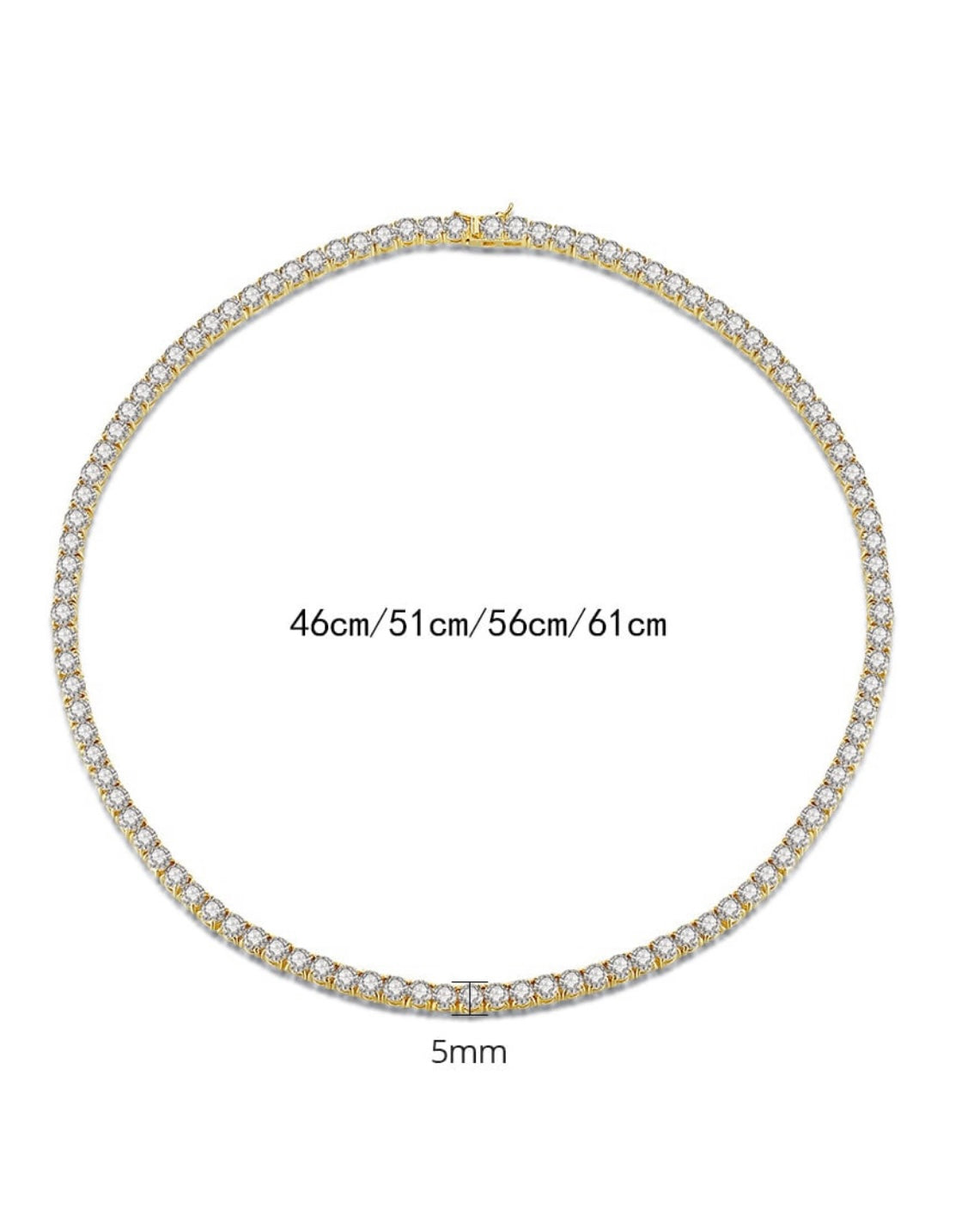 Diamond cut gold chain