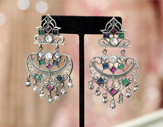 Oxy multi color stone earrings