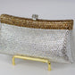 Heavy silver and gold rimestone party purse
