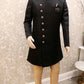 Classy black side button sherwani - Selina Habibti Attire