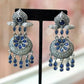 Oxy earring with blue stone