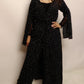 Polka dot black & white duster pant set