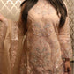 Light champagne pink organza formal suit