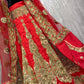 Red and gold bridal lehenga - Selina Habibti Attire
