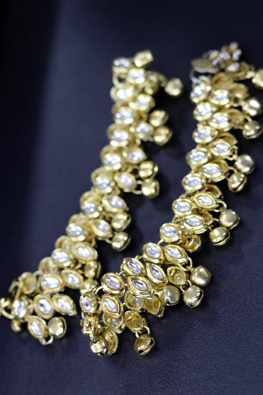 Kundan jhumer anklets