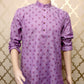 Light purple print kurta pajama