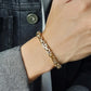 Two tone link bracelet