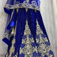 Royal blue velvet bridal lehenga - Selina Habibti Attire