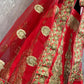 Red and gold bridal lehenga - Selina Habibti Attire