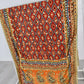 Multi colored raw silk mirror and lace work dupatta