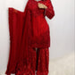Red party wear sharara  suit
