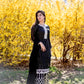 Black all over sequence work three piece - Selina Habibti Attire