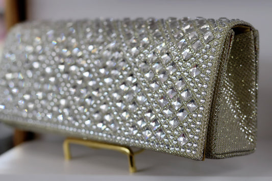 Light gold silver party purse