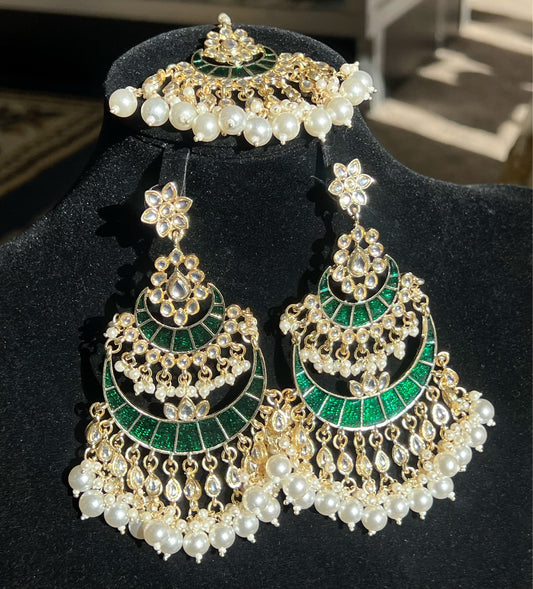 Big long layered head tikki earring set [color options]