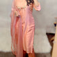 Soft silk pink suit with organza duppata