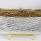 Heavy silver and gold rimestone party purse