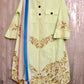 Cotton embroidered three piece