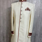 Classic white with red Sherwani - Selina Habibti Attire