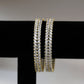 Diamond cut leaf bracelet