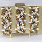 Velvet gold cream purse