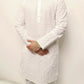 White cotton chikankari kurta set