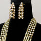 Bridal kundan pearl long necklace set