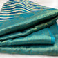 Blue strip banarasi saree