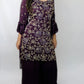Deep plum all hand bead sharara suit